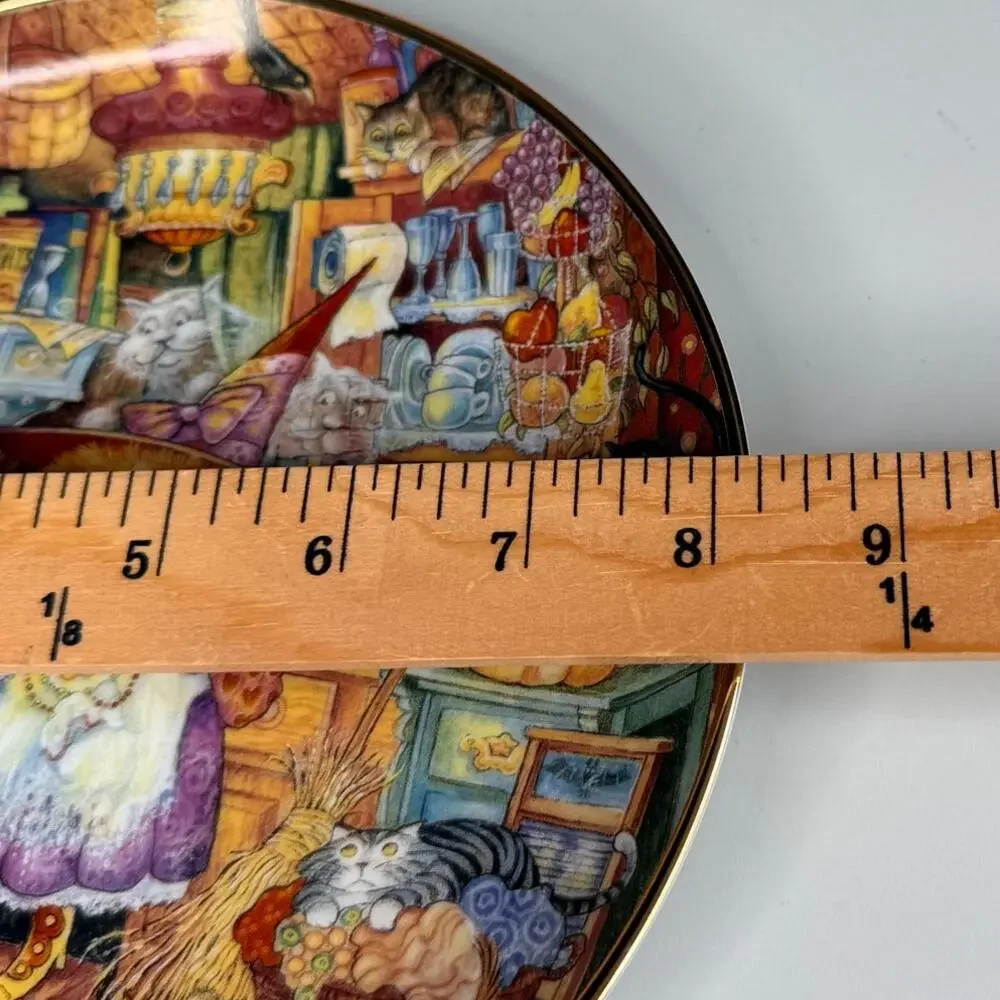 Vintage 1993 Franklin Mint Bill Bell Scaredy Cats Halloween Cat Collector Plate